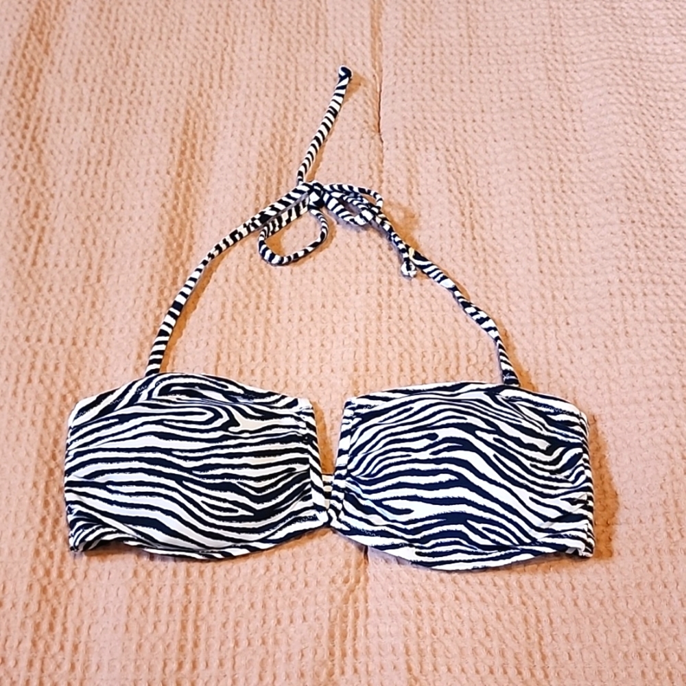 NWOT zebra print bikini top